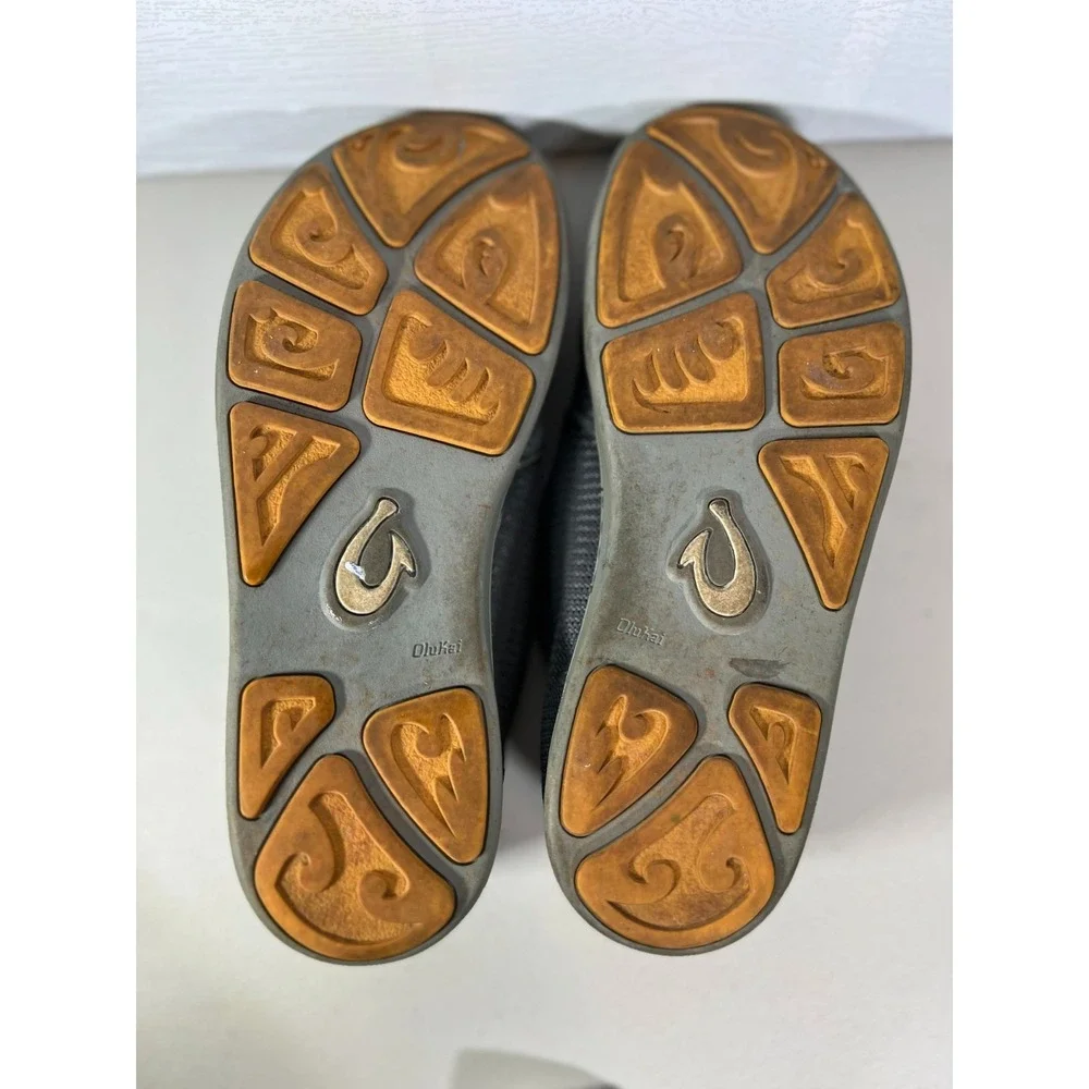 OluKai Nohea Mesh Men's Casual Slip On Shoe Size 9.5 Shoe Dark Shadow Colorway